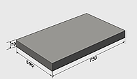 Плитка тротуарна пішохідна армована 5П.7 750х500х70мм.