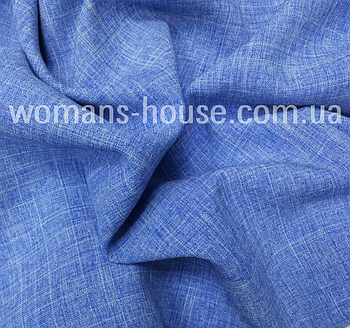 Льон Габардин Синій