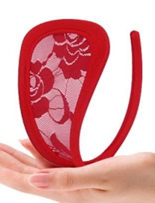 С-стринги червоні мереживні, фото 1