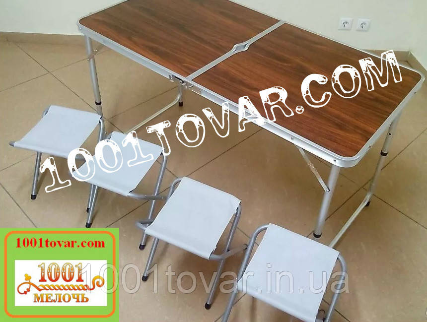 Набір туристичний розкладний стіл зі стільцями Folding, фото 1