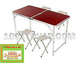 Набір туристичний розкладний стіл зі стільцями Folding, фото 2