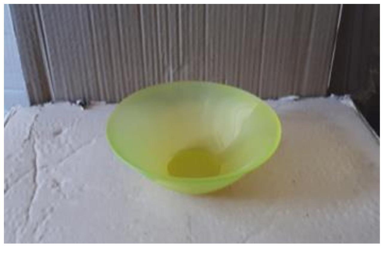 Салатник скляний зелений 16 см