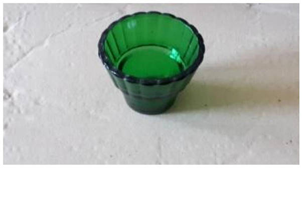 Салатник скляний зелений 7 см, фото 2