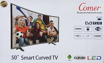 Телевізор COMER 50" Smart вигнутий (Android 7.1/1/4/ 4k UHD)