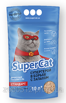 Super Cat Стандарт наповнювач туалетів для котів синій з ароматизатором 3 кг, фото 2