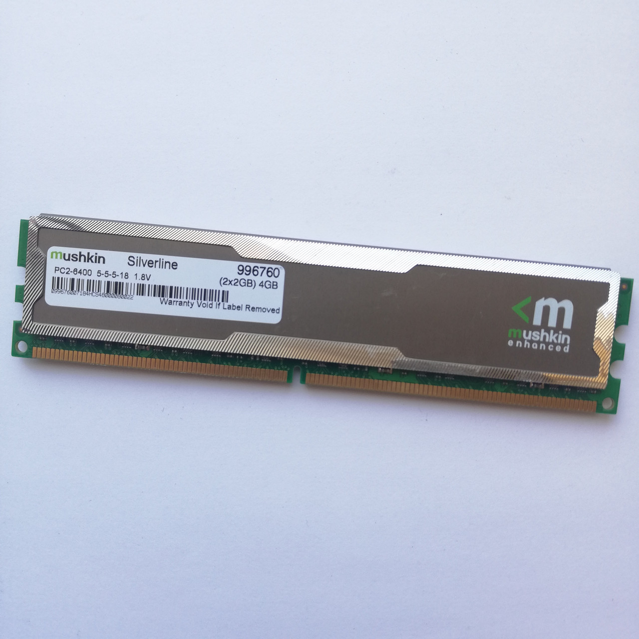 Ігрова оперативна пам'ять Mushkin DDR2 2Gb 800MHz PC2 6400U CL5 (996760) Б/В