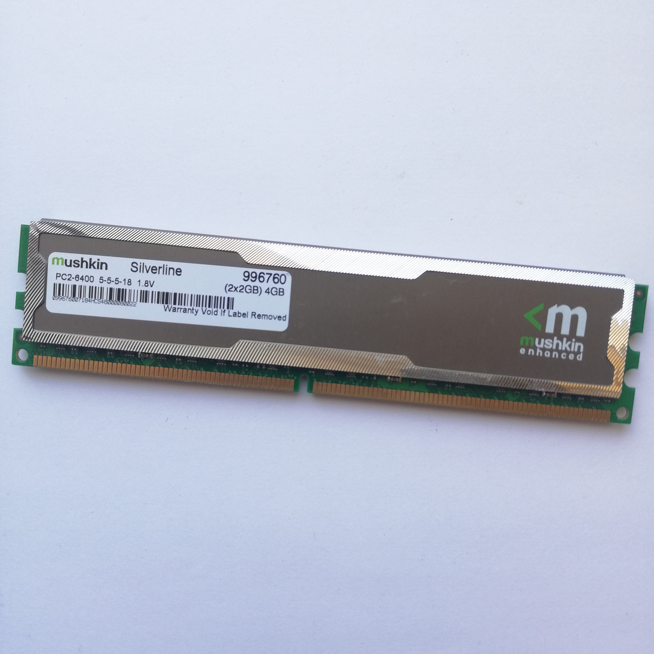 Ігрова оперативна пам'ять Mushkin DDR2 2Gb 800MHz PC2 6400U CL5 (996760) Б/В, фото 1