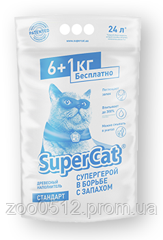 Super Cat Стандарт наповнювач туалетів для котів 6+1 кг, фото 2