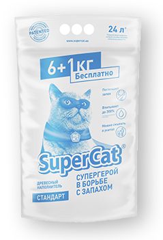Super Cat Стандарт наповнювач туалетів для котів 6+1 кг