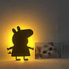 Світлодіодний Лід нічник "Пеппа" з вбудованими датчиками звуку і освітленості, фото 3