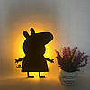 Світлодіодний Лід нічник "Пеппа" з вбудованими датчиками звуку і освітленості, фото 4