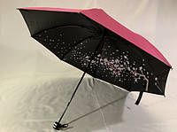 Механические зонты с выворотным механизмом 8 спиц цвет розовый и голубой