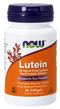 Вітаміни - Лютеїн - NOW Foods Lutein 10 mg 60 softgels