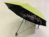 Механический зонт с выворотным механизмом 8 спиц цвет салатовый