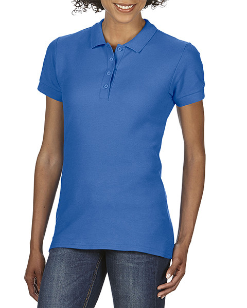 Жіноча сорочка поло, яскраво-синій, GILDAN Soft Style 64800L, розміри від S до XXL, щільність 177 г/м2