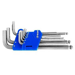 Набір шестигранних ключів S&R HX 9 шт (1,5-10 мм) в пластиковому кейсі