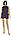 Комбінезон підлітковий для дівчинки з шортами та відкритою спиною 19050 Stella Синій/Сердечка, р.40-42, фото 2
