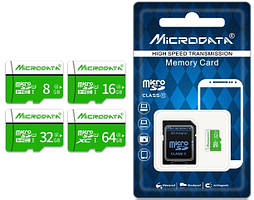 Картка пам'яті Micro Data microSD карта 32Gb (10 class) з адаптером