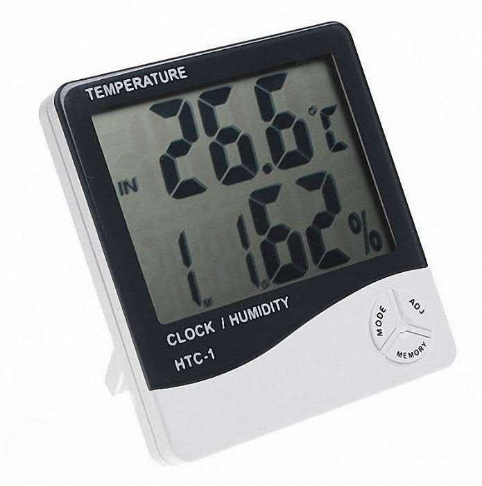 Метеостанція з годинником TS — HTC 1 вимірює температуру та вологість годинник
