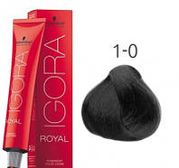 Краска для волос Schwarzkopf Professional Igora Royal 60 мл 1-0 Черный натуральный