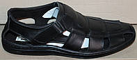 Мужские сандалии кожаные на липучке от производителя модель АМТ04Л