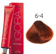 Краска для волос Schwarzkopf Professional Igora Royal 60 мл 6-4 Темный русый бежевый