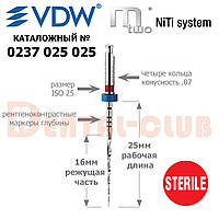 М2 (M-two), 7-ая конусность, рабочая длина 25 мм, размер 25, с рентгеноконтрастными метками (Mtwo) VDW (ВДВ)