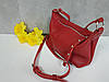 Сумка жіноча "Лілу" натуральна шкіра, червоний флотар, фото 2