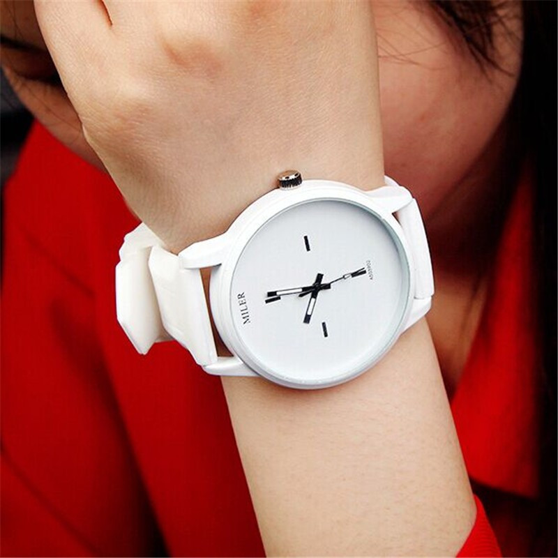 Кварцевые часы Miler (white) - гарантия 6 месяцев - фото 1 - id-p927769569