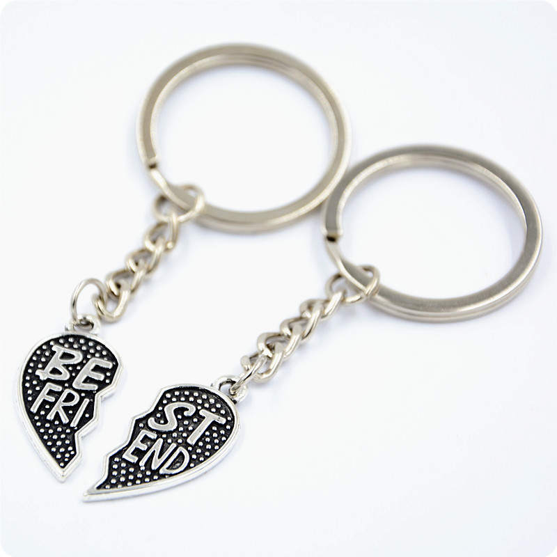 Парні брелки "Best Friend" сріблясті, фото 1