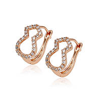 Сережки ХР Gold filled 18k. Рожеве золото.  