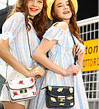 Сумка жіноча з квітковим принтом (біла), фото 6