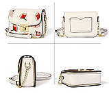 Сумка жіноча з квітковим принтом (біла), фото 5