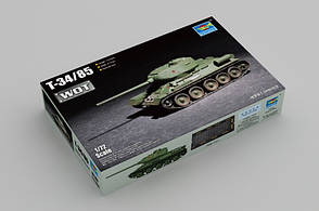 Збірна модель радянського танка Т-34/85. 1/72 TRUMPETER 07167