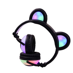 Навушники LINX Bear Ear Headphone з ведмежими вушками LED 350 mAh, фото 2