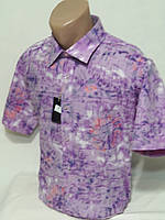 Рубашка мужская vk-0001 Emerson розовая приталенная хлопок с коротким рукавом