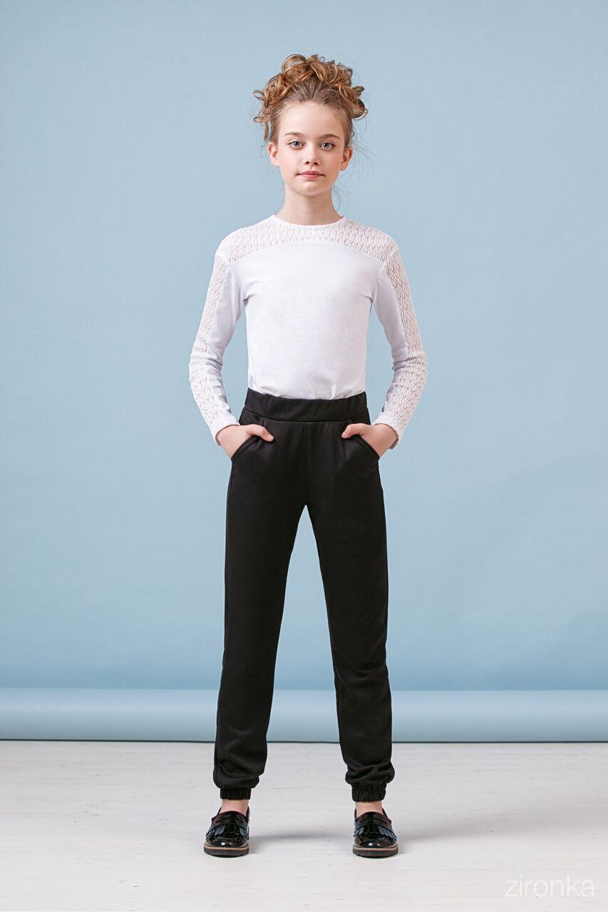 Штани для дівчинки едастичны (чорні), Зіронька, розмір 116