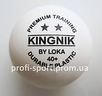 Kingnik 40+ 2* Durable Plastic PREMIUM TRAINING пластикові м'ячі настільний теніс