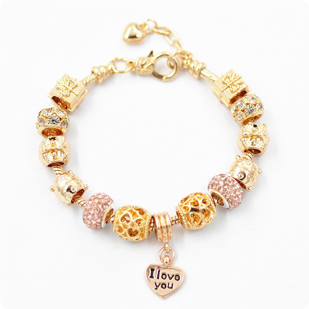 Браслет Pandora Ladybug золотий, фото 1