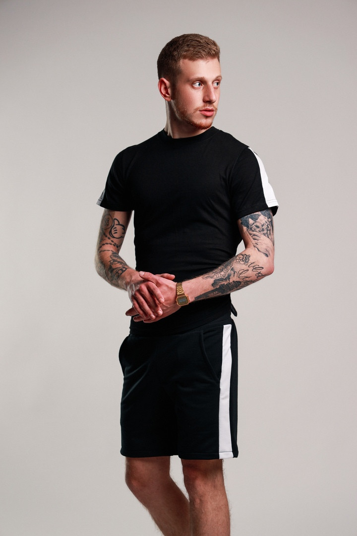 Чоловіча футболка з лампасами, фото 1