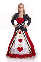 Детский карнавальный костюм для девочки Карточная Королева, рост 130-140 см