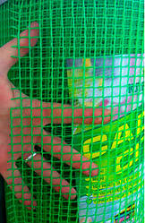 Сітка (10х10х1,6мм) 1х20м зелена пластикова для забору, вольєра і огорож декоративна садова