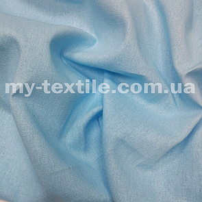 Лляна тканина однотон натуральна бавовна з віскозою 140 см Блакитний