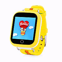 Розумний дитячий годинник з GPS-трекером Smart Baby Watch Q100S/Q750 (GPS+LBS+WIFI) Кольоровий, Жовтий