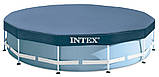 Басейн Intex 26724 каркасний Ø 457 х 107 см, фільтр-насос, сходи, тент, підстилка, фото 2