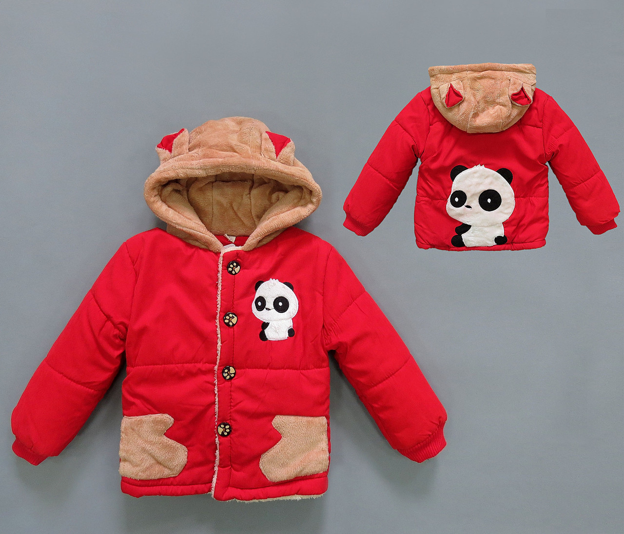 Демісезонна куртка "Панда" для хлопчика. 100 см, фото 1