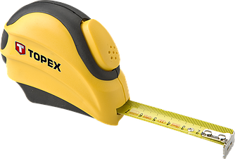 Рулетка Topex 27C385, сталева стрічка, 5 м, ширина полотна 19 мм