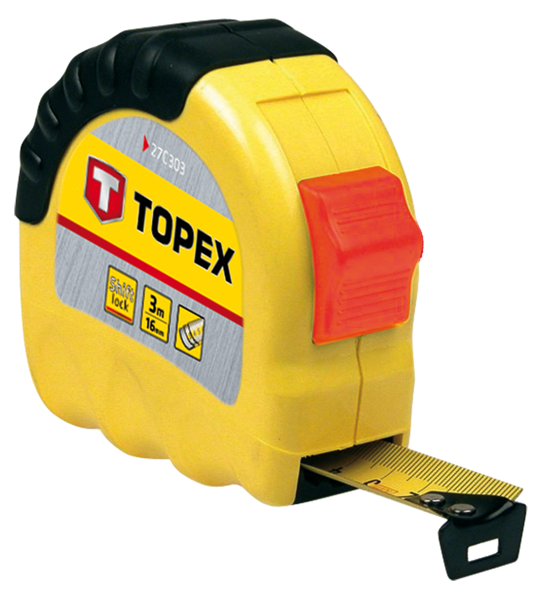 Рулетка Topex Shiftlock сталева стрічка