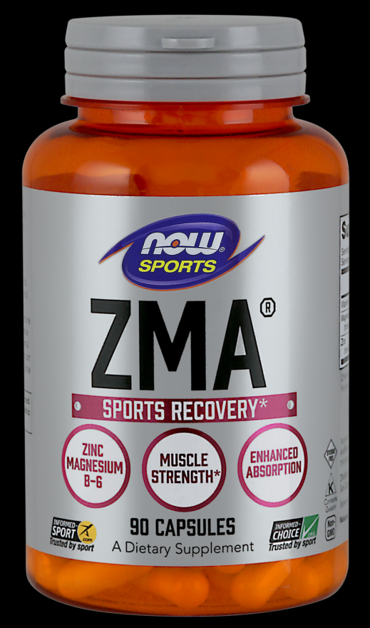 Цинк, магній В6, Now Foods, ZMA, 90 caps