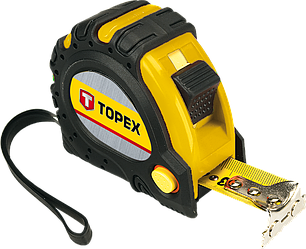 Рулетка Topex 27C340, сталева стрічка, 10 м, ширина полотна 32 мм з магнітом